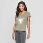 Grayson Threads Women's Triangle Short Sleeve Moon T-shirt - Green