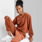Women's Velour Pullover Sweatshirt - Wild Fable Rust