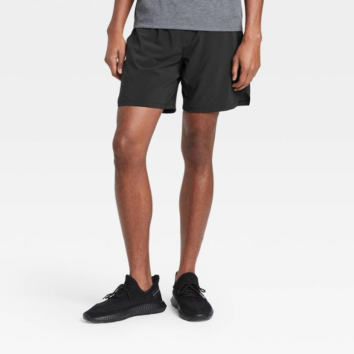 Men's 7 Run Lined Shorts - All In Motion Black S, Men's,