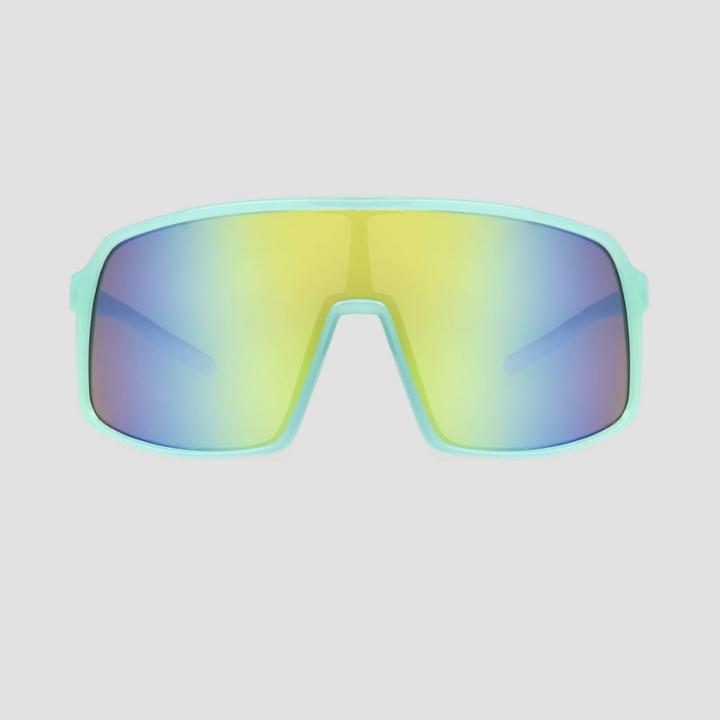 All In Motion Women's Oversized Shield Sunglasses With Mirrored Lenses - All In