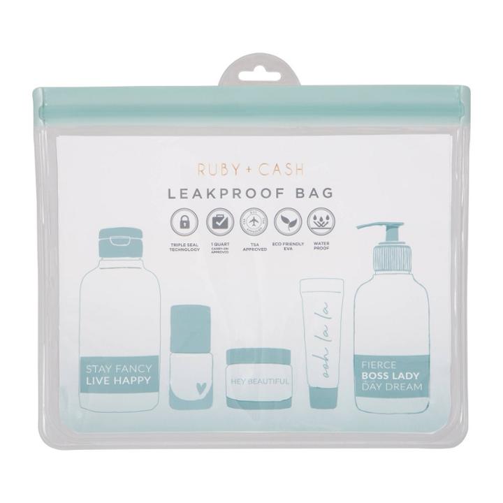 Ruby+cash Clear Blue Leakproof Pouch - Tsa Approved