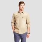 Men's Long Sleeve Button-down Shirt - Goodfellow & Co Taupe (brown)