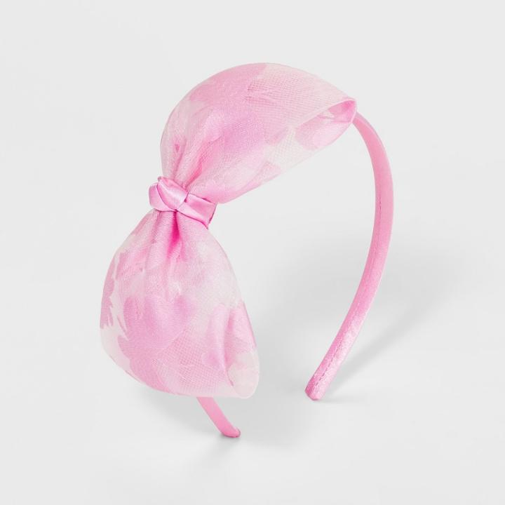 Girls' Butterfly Prganza Bow Headband - Cat & Jack Pink