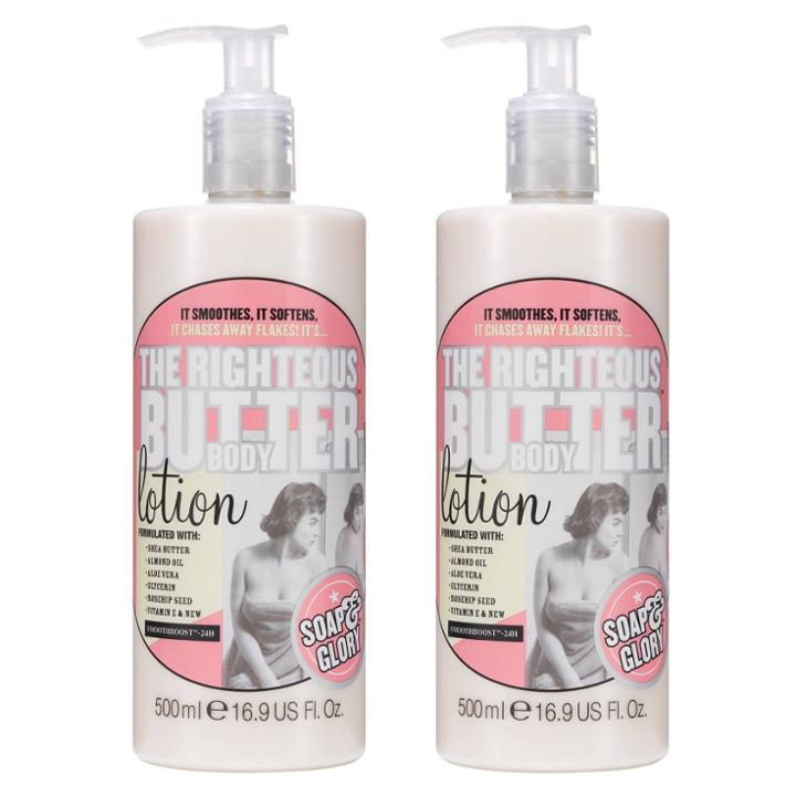 Soap & Glory The Righteous Butter Body Lotion - 2ct/16.2 Fl Oz, Women's