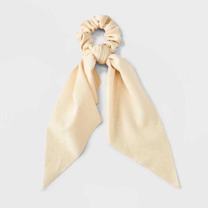Ribbed Hair Twister With Tail - Universal Thread Beige