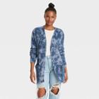 Women's Tie-dye Cardigan - Universal Thread Blue