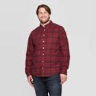 Men's Big & Tall Standard Fit Long Sleeve Northrop Poplin Button-down Shirt - Goodfellow & Co Scarlet Mystery 5xb, Men's, Red