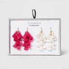 Sugarfix By Baublebar Trendy Tassel Earring Gift Set - Pink/white, Women's, Pink White