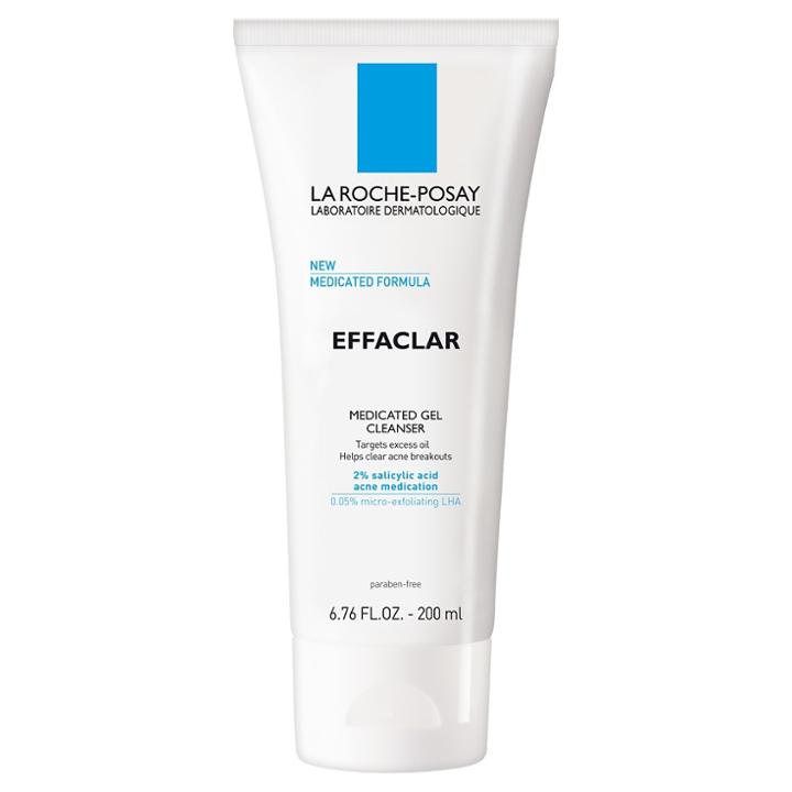 Unscented La Roche Posay Effaclar Medicated Gel Facial Cleanser For Acne Prone Skin