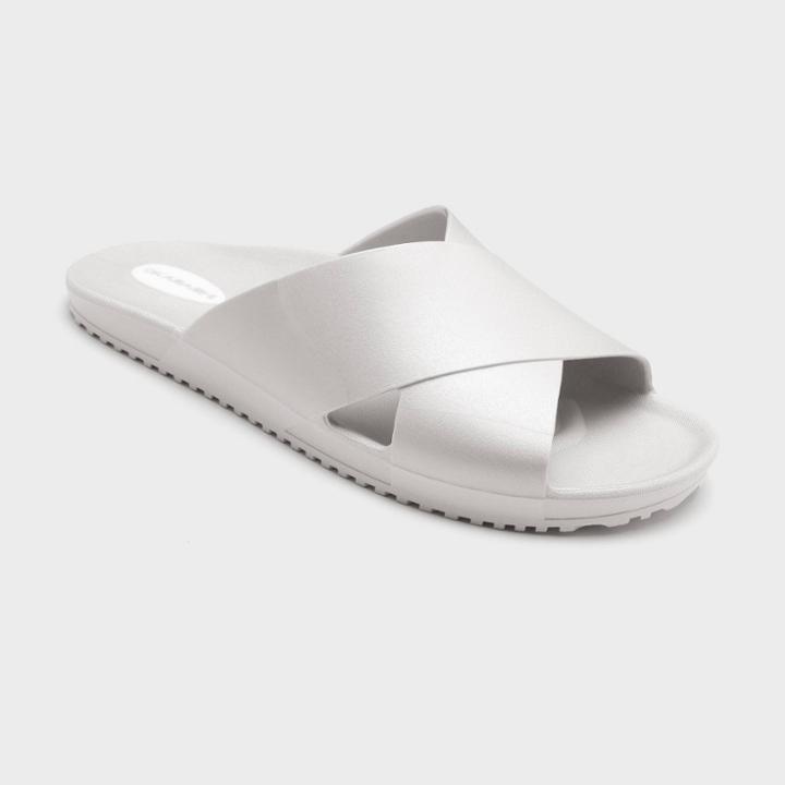 Women's Maddox Sustainable Crossband Slide Sandals - Okabashi Pearl