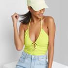 Women's Lace-up Front Versatile Tiny Halter Top - Wild Fable