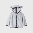 Baby Bear Fleece Zip-up Hoodie Jacket - Cat & Jack Gray Newborn