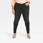 Women's Mid-rise Skinny Jeans - Universal Thread Black Denim