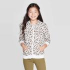 Girls' Long Sleeve Animal Print Hoodie - Cat & Jack Cream Xl, Girl's, Beige
