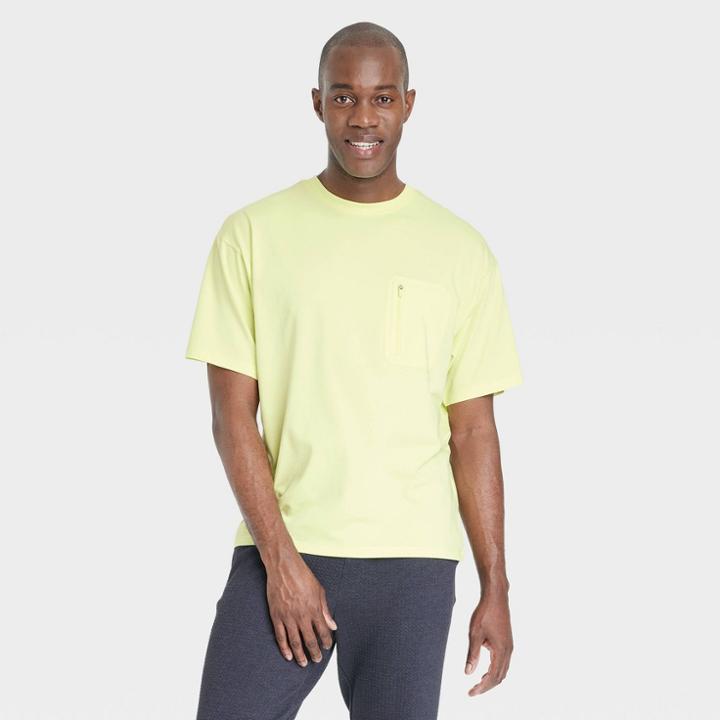 Men's Short Sleeve T-shirt - All In Motion Bright Yellow