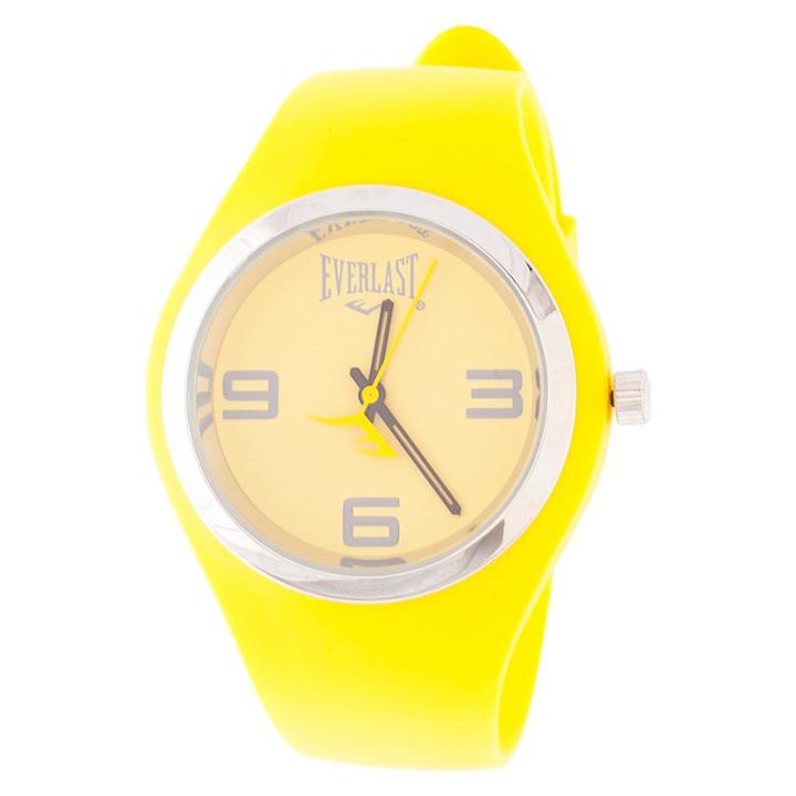 Everlast Soft Touch Rubber Strap And Case With Metal Bezel Watch - Yellow