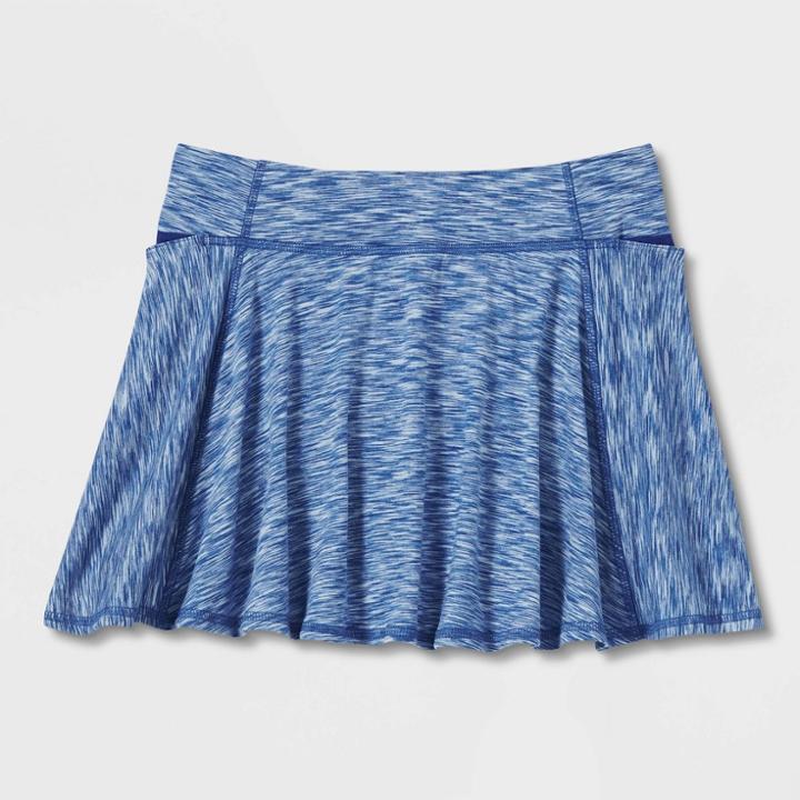 Girls' Knit Performance Skorts - All In Motion Heathered Blue