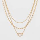 Sugarfix By Baublebar Coin Bead Pre-layered Pendant Necklace - Blush, Women's, Pink