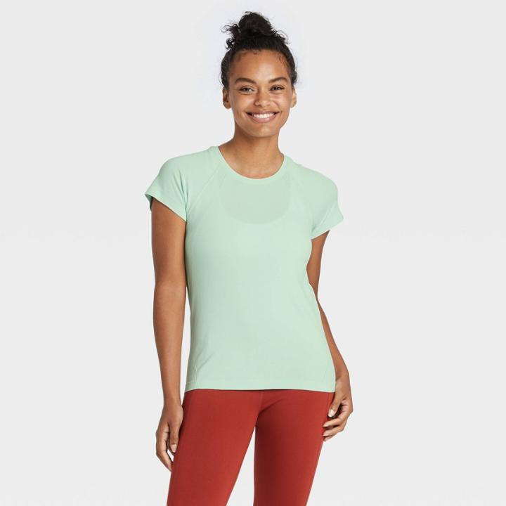 Women's Seamless Short Sleeve T-shirt - All In Motion Aqua