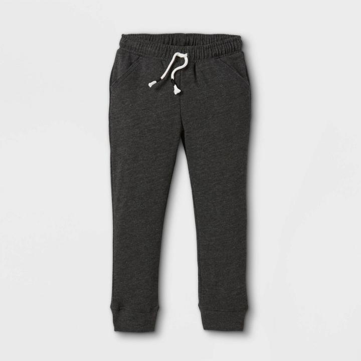 Toddler Kids' Fleece Jogger Pants - Cat & Jack Black