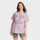 Short Sleeve The Future Is Inclusive Graphic Maternity T-shirt - Isabel Maternity By Ingrid & Isabel Purple
