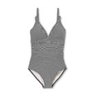 V-neck Micro Ruffle One Piece Maternity Swimsuit - Isabel Maternity By Ingrid & Isabel Striped S D/dd Cup, Black/white