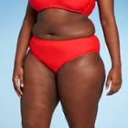 Juniors' Plus Size Hipster Bikini Bottom - Xhilaration Red