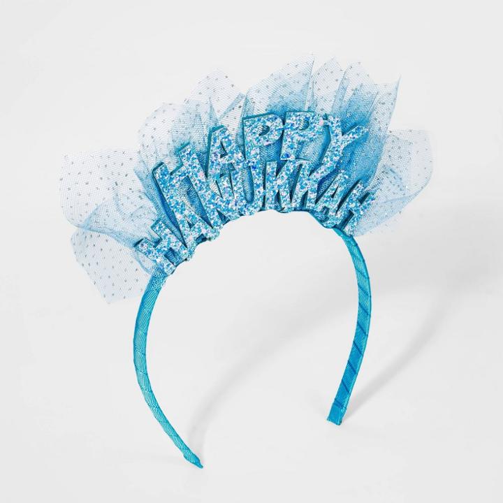 Girls' Hanukkah Tulle Headband - Cat & Jack Blue