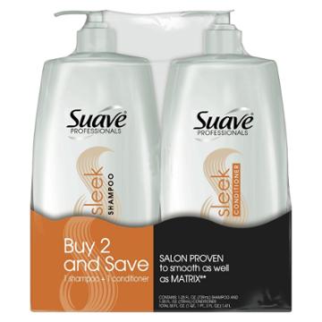 Suave Professionals Sleek Shampoo And Conditioner