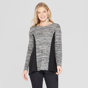 Women's Long Sleeve Spacedye Tunic - Jillian Nicole - Gray