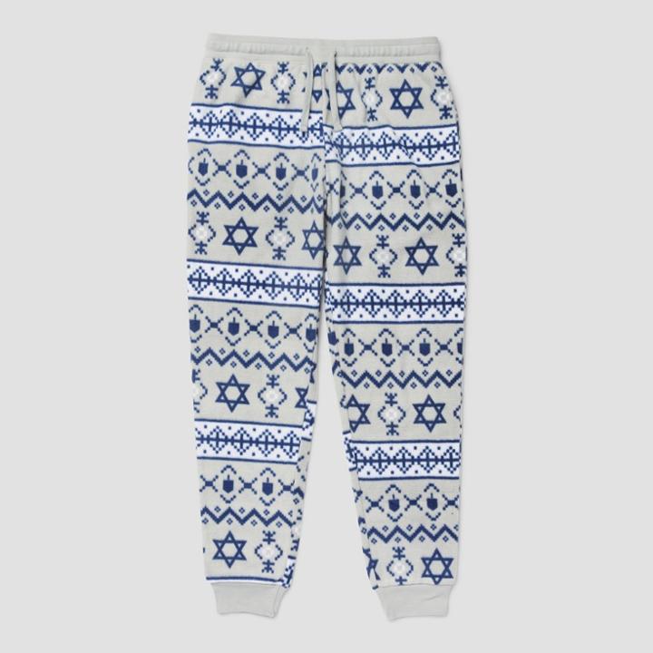 Mad Engine Men's Hanukkah Pajama Pants - Heather Gray