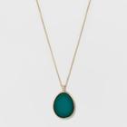 Pave In Channel Long Necklace - A New Day Green/gold,