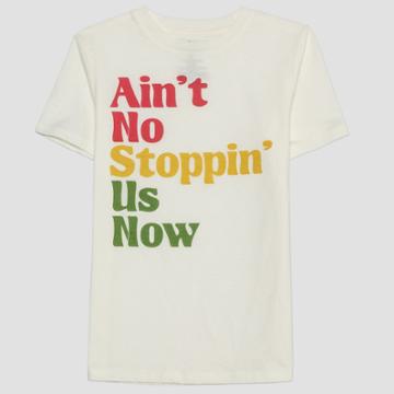 Lyric Culture Kids' Short Sleeve Aint No Stoppin Us Now T-shirt - Light Milk White M, Kids Unisex, Beige