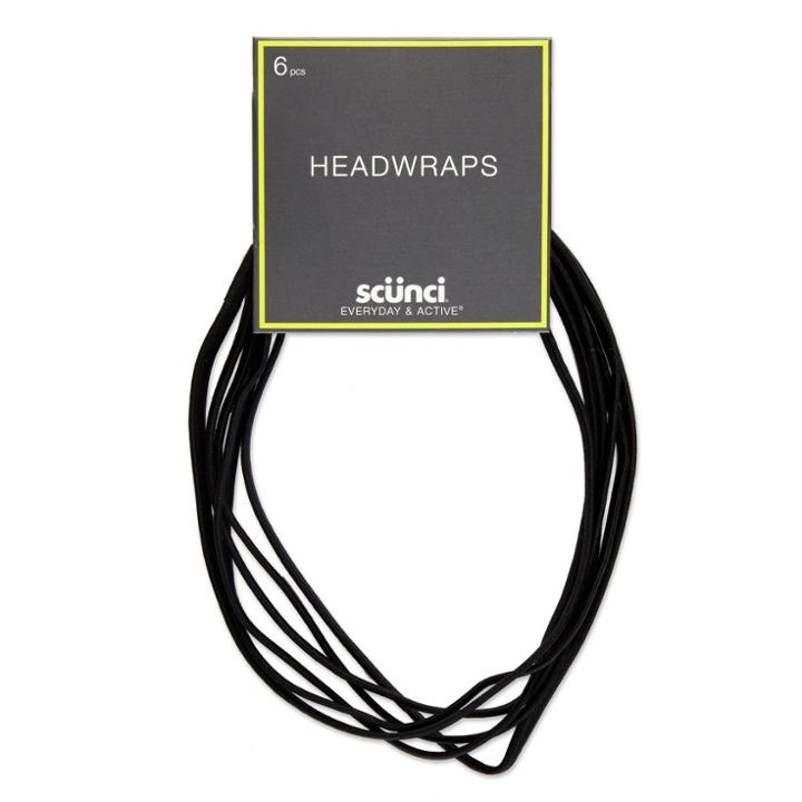 Target Scunci 6mm Flat No Damage Elastic Headwraps Black