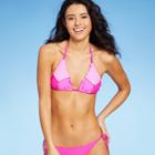 Juniors' Ruffle Colorblock Triangle Bikini Top - Xhilaration Multi