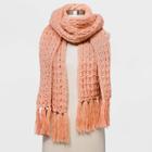 Women's Hand Knit Scarf - Universal Thread Pink