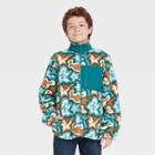 Boys' Zip-up High Pile Fleece Jacket - Art Class Blue/orange