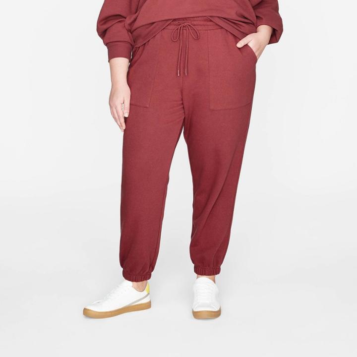 Women's Plus Size High-rise Utility Jogger Pants - Universal Thread Burgundy