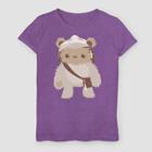 Girls' Star Wars A New Hope Cute Ewok T-shirt - Purple