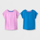 Toddler Girls' 2pk T-shirts - Cat & Jack Royal Blue And Violet 18m, Girl's, Blue/purple