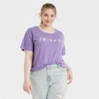 Women's Friends Plus Size Logo Short Sleeve Graphic T-shirt - Purple