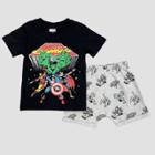 Toddler Boys' 2pc Marvel Top And Bottom Set - Black
