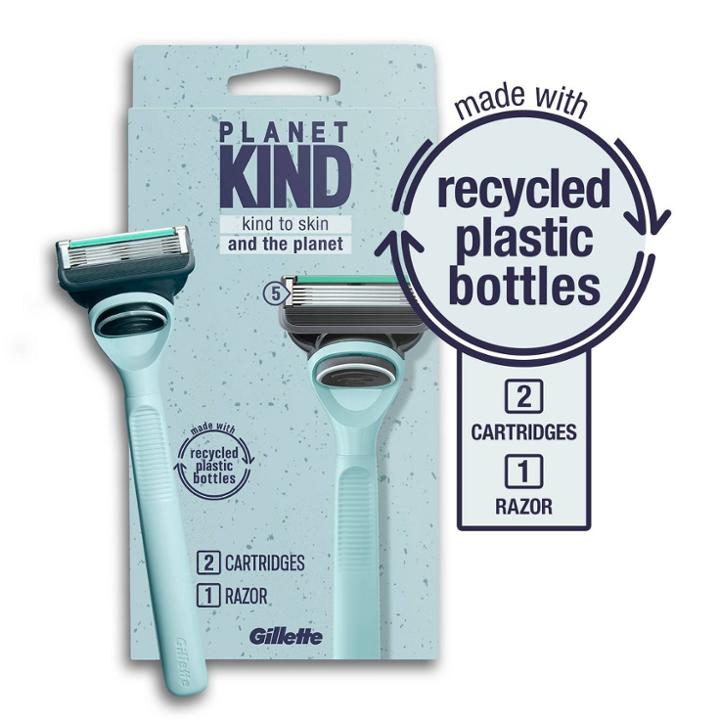 Planet Kind By Gillette 5-blade Razor + 2 Razor Blade Refills