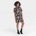 Women's Short Sleeve Button-up Trapeze Dress - Who What Wear M,