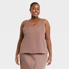 Women's Plus Size Woven Cami - A New Day Brown