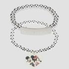 Girls' Disney Mickey & Minnie 2pc Friendship Bracelet - Disney