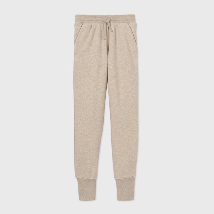 Girls' Fleece Jogger Pants - All In Motion Dark Taupe