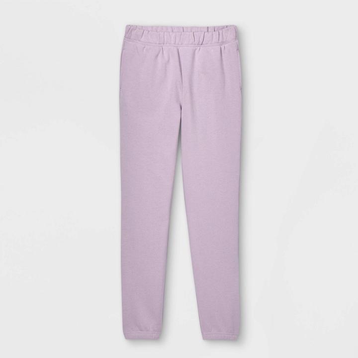 Girls' Fleece Jogger Pants - Art Class Light Purple