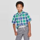 Petiteboys' Short Sleeve Button-down Shirt - Cat & Jack Green M, Boy's,