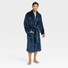 Men's Plush Robe - Goodfellow & Co Dark Blue